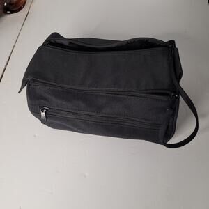 Chic Black Zippered Toiletry Bag - Travel & Organizer